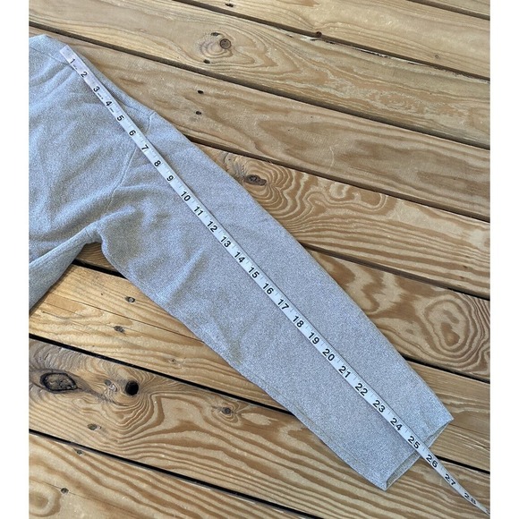 St. John Cardigan Sweater Size Medium Women’s Beige Metallic Open Front - Picture 8 of 8